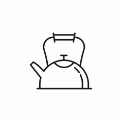 whistle kettle icon sign vector