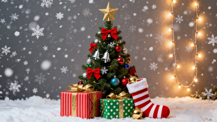 christmas tree with gifts