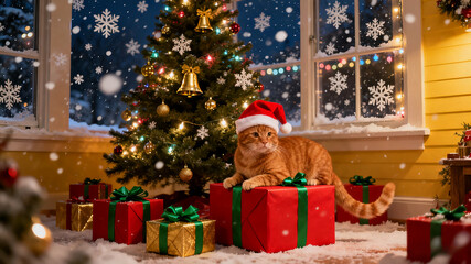 christmas tree with gifts