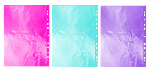 Transparent Perforated Document Sleeve Overlay For Office Paper Storage Filing And Organizational Mockup Design