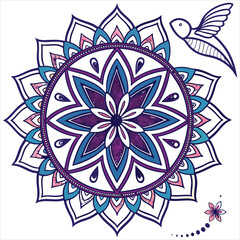 mandala on white background 