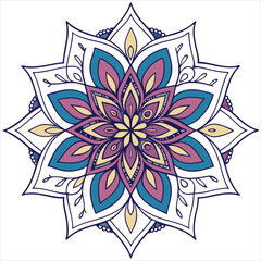 Fototapeta premium mandala on white background 