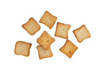 mini toast isolated on white