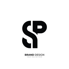 letter Sp or Ps initial unique monogram creative logo