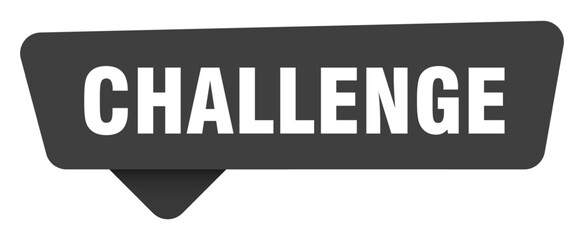 challenge black sign isolated on transpatent background. challenge sticker