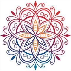 mandala on white background 