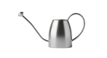 Metal watering can for gardening isolated PNG with Transparent Background