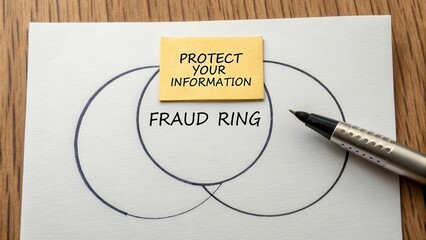 Diagram showing protect your information against fraud ring