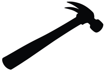 Classic Hammer Silhouette Vector Illustration