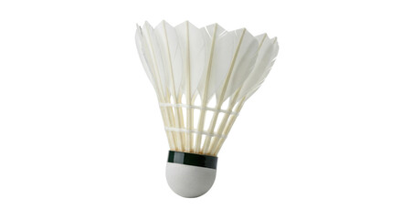 White shuttlecock for badminton game isolated PNG with Transparent Background