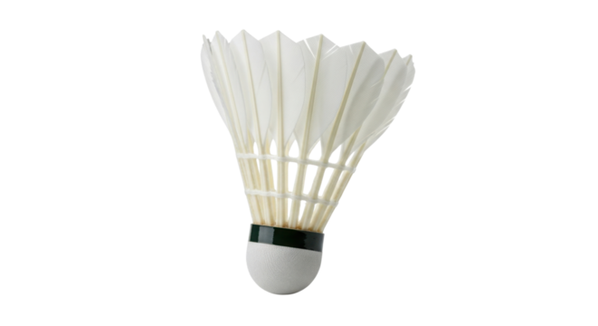 Shuttlecock for badminton game isolated PNG with Transparent Background