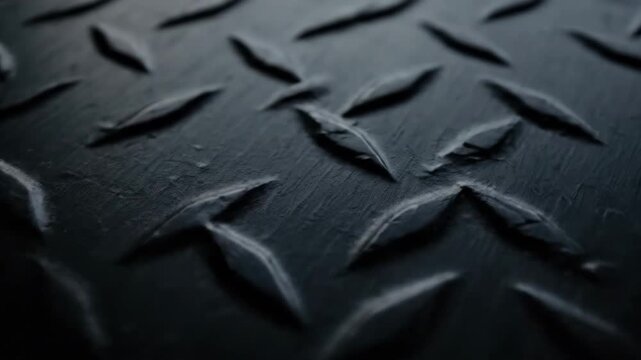 Dark Diamond Plate Texture - A close-up shot of a dark, textured metal surface with a diamond plate pattern.