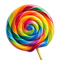 Obraz premium Rainbow Swirl Lollipop Bright Colors