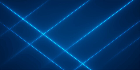 Abstract dark blue light lines glow with flowing motion and energy texture