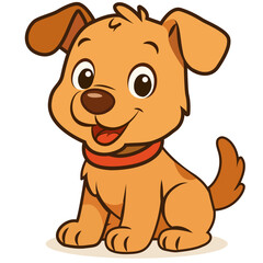  Happy Puppy in a Collar