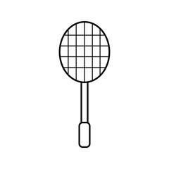 badminton sports racket vector icon