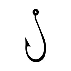  fishing hookicon white on background