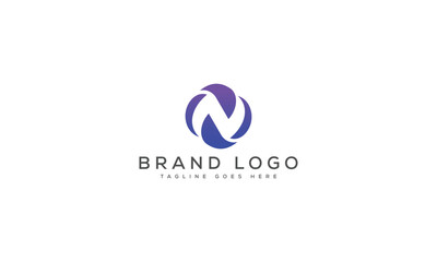 Fototapeta premium letter N logo design vector template design for brand.