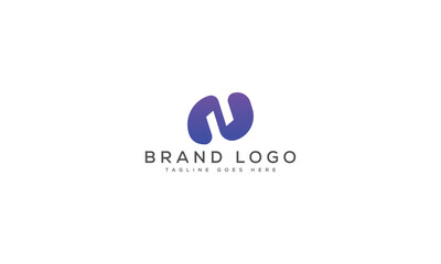 letter N logo design vector template design for brand.