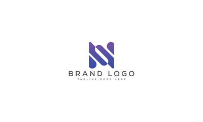 letter N logo design vector template design for brand.