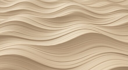 Abstract Beige Wooden Texture with Wavy Grain Pattern for Design and Background Use