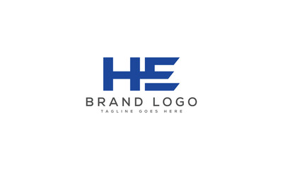 Fototapeta premium letter HE logo design vector template design for brand.