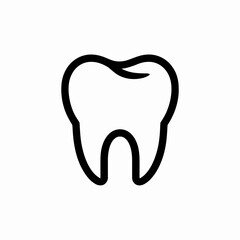 tooth, dental, dentist, vector, icon, outline, oral, hygiene, care, health, clean, white, medicine, clinic, smile, mouth, cavity, treatment, minimal, design, graphic, illustration, anatomy, protection