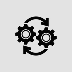 **Title: Gear Rotation Cycle Icon Design**

Keywords: mechanism, engineering, rotation, cycle, gears, machinery, technology, process, motion, industry, automation, system, dynamics, cogwheel, interloc