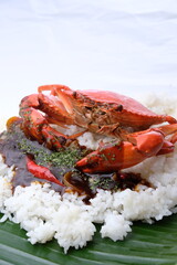 Crab in rice