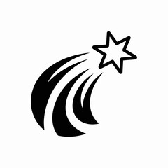 Obraz premium **Title: Shooting Star Logo Design Inspiration**Keywords: celestial, starry, comet, cosmic, orbit, galaxy, astronomy, sparkle, trail, night, sky, stellar, twinkle, space, meteor, glow, shine, astral