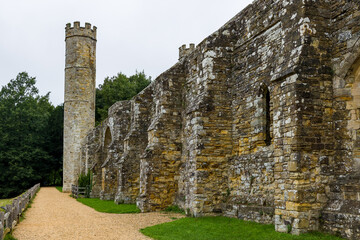 Ruins of the medieval abbey built on the site of the 1066 Battle of Hastings.