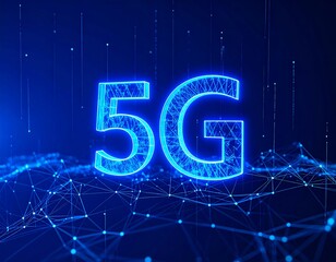Futuristic 5G network graphic