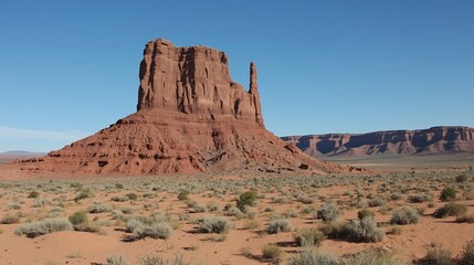 Fototapeta premium Shiprock in the Southwestern Desert of New Mexico