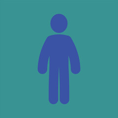 Simple Human Figure Illustration A Minimalist Graphic Representing People, Individuality, and Basic Forms in Design