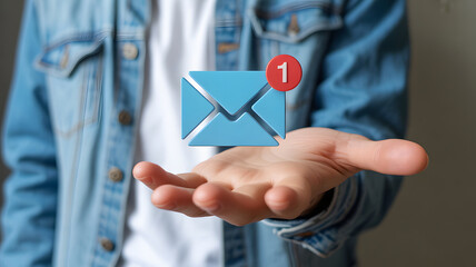 Get notified now with a new email message waiting, check inbox on mobile and never miss important alerts with modern communication technology