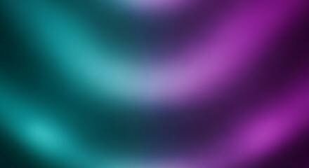 Abstract background with flowing waves of teal and purple light