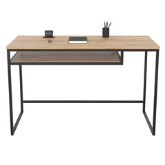 Stylish loft style desk with a sturdy metal frame and wooden top. Perfect for home office, study or creative studio. Modern design and functionality in one.