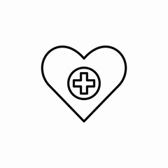 medicine heart love icon sign vector