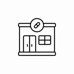 pharmacy store icon sign vector
