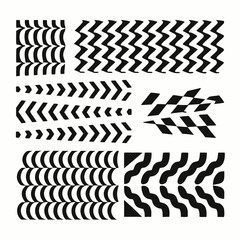 Abstract pattern monocrome set vector element ornament editable

