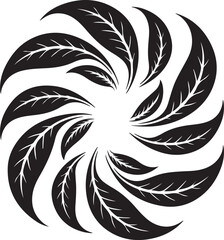 Leafy Spiral A Vector Illustration