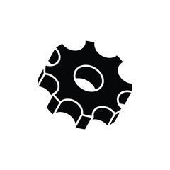 Settings Gear Glyph Vector Icon