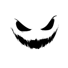 Spooky Halloween Face Silhouette Scary Drawing