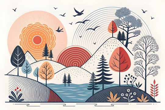vector illustration of an abstract floral background