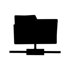 Network shared folder or data server illustration on a plain white background