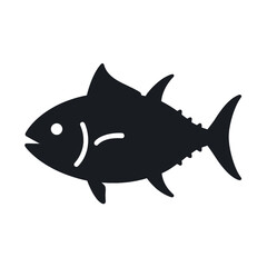 Fototapeta premium Silhouette of tuna fish icon on white background