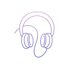 Headphones Gradient Line Icon Set � Modern Minimal Vector Pack for Web, App, and UI Design
