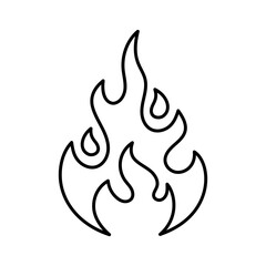 Fire Flame Icon Vector Illustration Design Template. Editable stroke.