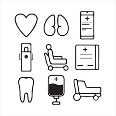 Healthcare and Medicine Line Icons.