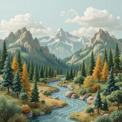 forest in the mountains